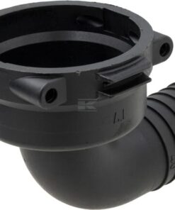 Fork coupling, female 90° AF7, 40mm hose tail