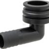 Fork coupling, male 90° AF4, 20mm hose tail