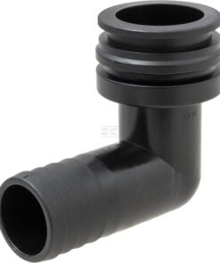 Fork coupling, male 90° AF4, 25mm hose tail