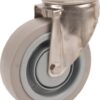 Rueda industrial giratoria en goma: Ø125 x 40 mm, orificio único para pasador en acero inoxidable. Capacidad: 150 kg, Tente 3 Rueda industrial giratoria en goma: Ø125 x 40 mm, orificio único para pasador en acero inoxidable. Capacidad: 150 kg, Tente