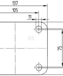 Rueda industrial giratoria en poliamida: Ø200 x 50 mm, placa soporte acero inoxidable: 137 x 105 mm. Capacidad: 500 kg, Tente 6 Rueda industrial giratoria en poliamida: Ø200 x 50 mm, placa soporte acero inoxidable: 137 x 105 mm. Capacidad: 500 kg, Tente