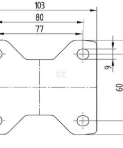 Rueda industrial fija en poliuretano: Ø80 x 32 mm, placa de soporte acero inoxidable: 100 x 85 mm. Capacidad: 100 kg, Tente 3 Rueda industrial fija en poliuretano: Ø80 x 32 mm, placa de soporte acero inoxidable: 100 x 85 mm. Capacidad: 100 kg, Tente