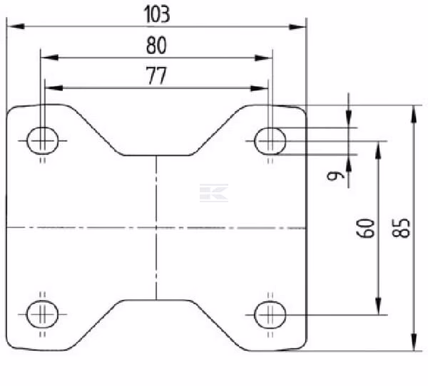 Rueda industrial fija en poliuretano: Ø80 x 32 mm, placa de soporte acero inoxidable: 100 x 85 mm. Capacidad: 100 kg, Tente 2 Rueda industrial fija en poliuretano: Ø80 x 32 mm, placa de soporte acero inoxidable: 100 x 85 mm. Capacidad: 100 kg, Tente