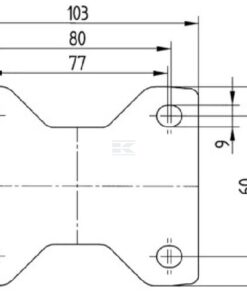 Rueda industrial fija en goma: Ø125 x 40 mm, placa de soporte acero inoxidable: 100 x 85 mm. Capacidad: 250 kg, Tente 3 Rueda industrial fija en goma: Ø125 x 40 mm, placa de soporte acero inoxidable: 100 x 85 mm. Capacidad: 250 kg, Tente