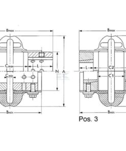 Coupling hub Viva V290 for bored