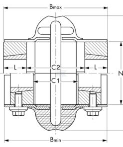 Coupling hub Viva V125 TB 1108 for taper bush