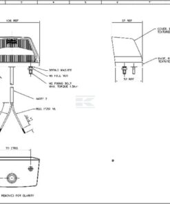 Number plate lamp 867 12V, 1.2m cable