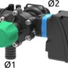 Válvula de control principal eléctrica con válvula de presión máxima ajustable y acoplamiento de horquilla T5 150 l/m 20 bar