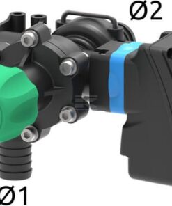 Válvula de control principal eléctrica con válvula de presión máxima ajustable y acoplamiento de horquilla T5 150 l/m 20 bar