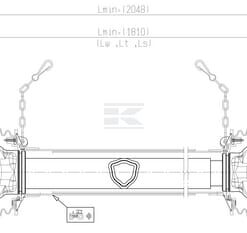 Eje transmisión TDF, G7 L: 1810mm 4 Eje transmisión TDF, G7 L: 1810mm