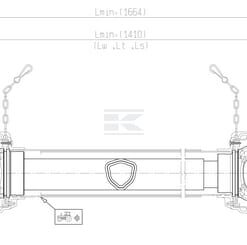 Eje transmisión TDF, G9 L: 1410mm