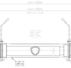 Eje transmisión TDF, G9 L: 1810mm