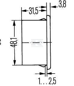 Alojamiento soporte interruptor, izda./dcha.