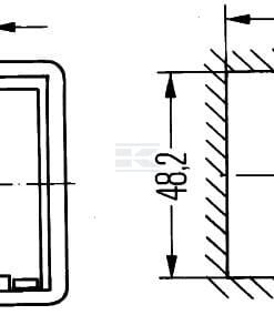 Alojamiento soporte interruptor, centro 9 Alojamiento soporte interruptor, centro