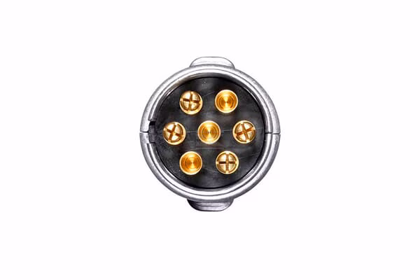 Conector macho 7 polos terminal plano 3 Conector macho 7 polos terminal plano