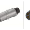 Conector macho 7 polos DIN/ISO 1185 terminal plano metálico