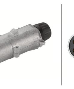 Conector macho 7 polos DIN/ISO 1185 terminal plano metálico