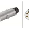 Conector macho 7 polos DIN/ISO 3731 terminal plano metálico