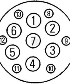 Base de enchufe WEST 7-13 polos 13 Base de enchufe WEST 7-13 polos