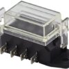 Caja de fusibles 4 polos terminal plano