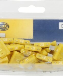 Fusible tipo enchufe estándar 32V 20A Longitud 18,6mm amarillo paquete 50 unidades Hella
