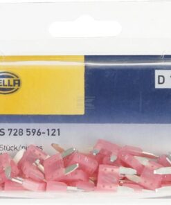 Fusible tipo enchufe Mini 4A, longitud 10,9 mm, rosa, paquete 50 unidades, Hella