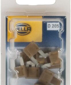 Fusible tipo enchufe Mini 32V 7,5A, longitud 16,3 mm, marrón, paquete 10 unidades, Hella