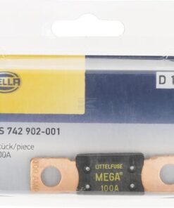 Fusible Mega 100A Longitud 68,6mm amarillo Hella