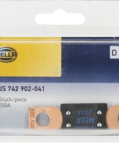Fusible Mega 200A Longitud 68,6mm azul Hella 11 Fusible Mega 200A Longitud 68,6mm azul Hella