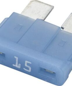 Fusible tipo enchufe estándar 12V 15A, longitud 18,8 mm, azul, paquete 10 unidades, Hella
