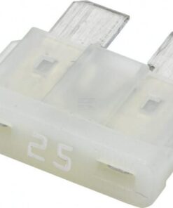 Fusible tipo enchufe estándar 12V 25A, longitud 18,8 mm, blanco, paquete 10 unidades, Hella