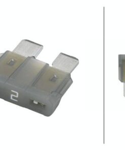 Fusible tipo enchufe estándar 32V 2A, longitud 18,8 mm, gris, paquete 5 unidades, Hella