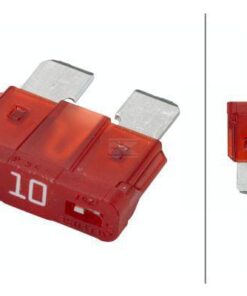 Fusible tipo enchufe estándar 32V 10A Longitud 18,6mm rojo paquete 50 unidades Hella