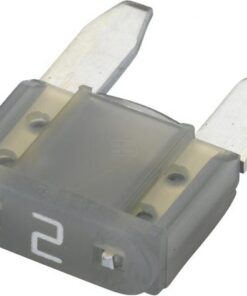Fusible tipo enchufe Mini 2A, longitud 10,9 mm, gris, paquete 50 unidades, Hella
