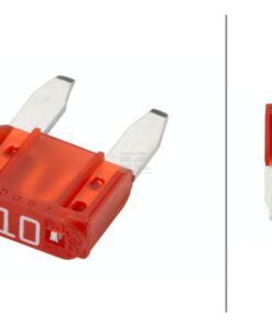 Fusible tipo enchufe Mini 10A Longitud 10,9mm rojo paquete 50 unidades Hella