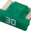 Fusible de hoja Mini perfil bajo 30A Longitud 8,4mm verde paquete 5 unidades Hella
