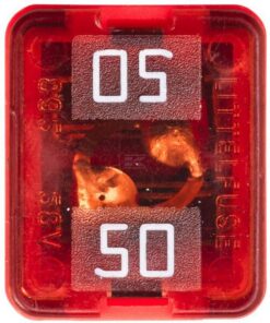 Fusible Pal 50A, longitud 12 mm, rojo Hella