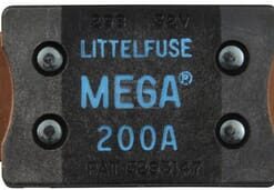 Fusible Mega 200A Longitud 68,6mm azul Hella