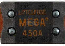 Fusible Mega 450A Longitud 68,6mm amarillo Hella