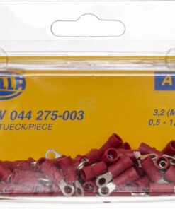Terminal de cable con ojal, rojo 0,5-1 mm²