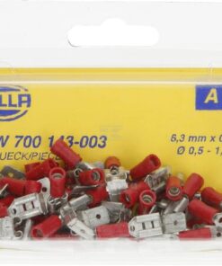 Enchufe plano hembra, rojo 0,5-1 mm² 6,3x0,8mm, blister (50 uds.), Hella