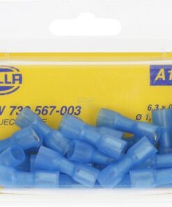 Enchufe plano hembra, rojo 1,5-2,5 mm² 6,3x0,8mm, blister (25 uds.), Hella