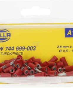 Enchufe plano macho, rojo 0,5-1 mm² 2,8x0,8mm, blister (100 uds.), Hella