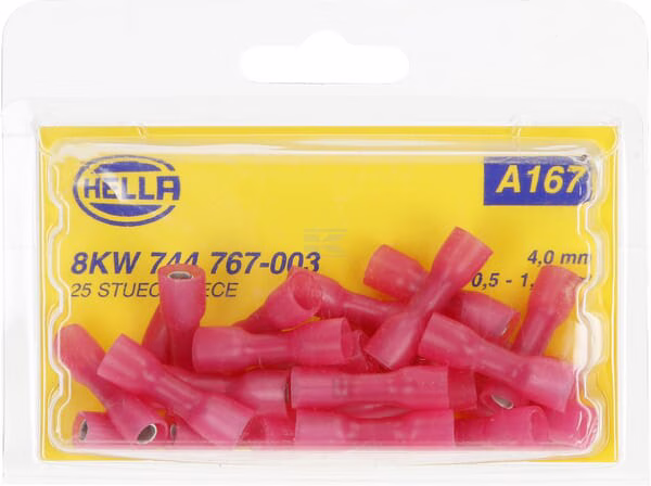 Conector bala, aislado rojo 0,5-1 mm² 5 Conector bala, aislado rojo 0,5-1 mm²