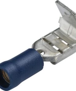 Enchufe plano hembra-macho con funda, azul 1,5-2,5 mm²