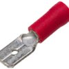 Enchufe plano macho, rojo 0,5-1 mm² 6,3x0,8mm, blister (100 uds.), Hella