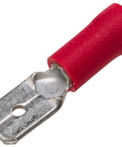 Enchufe plano macho, rojo 0,5-1 mm² 6,3x0,8mm, blister (100 uds.), Hella