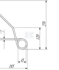 Púa de sembradora para 45 Rabe