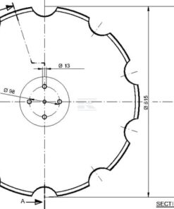 Disco de grada dentado 615x6,5