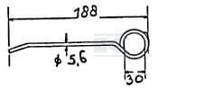 Diente de pick-up p/Claas 188x69x5,6
